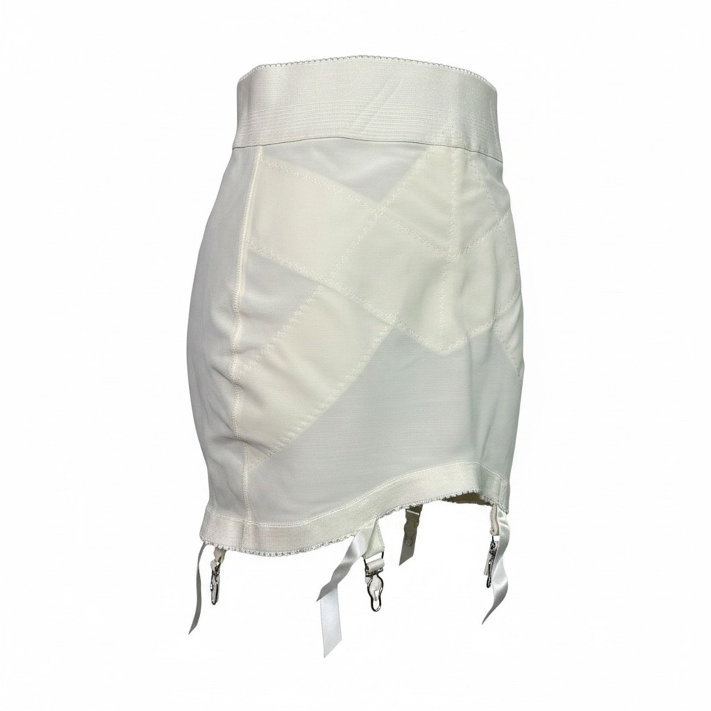 Vintage 1960s Gossard Answer-deb High Waisted Girdle Garter Belt White 27-34W